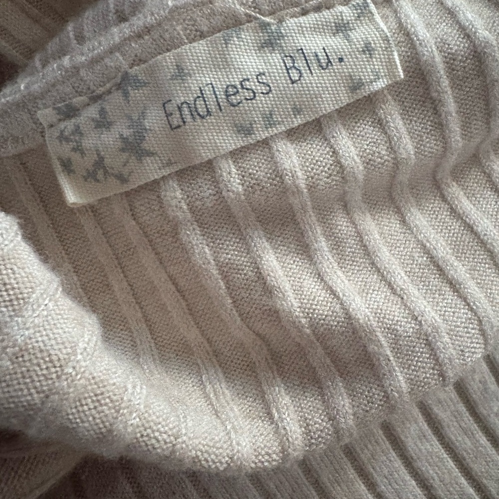 Cream Ribbed Jumpsuit - Picture 4 of 4